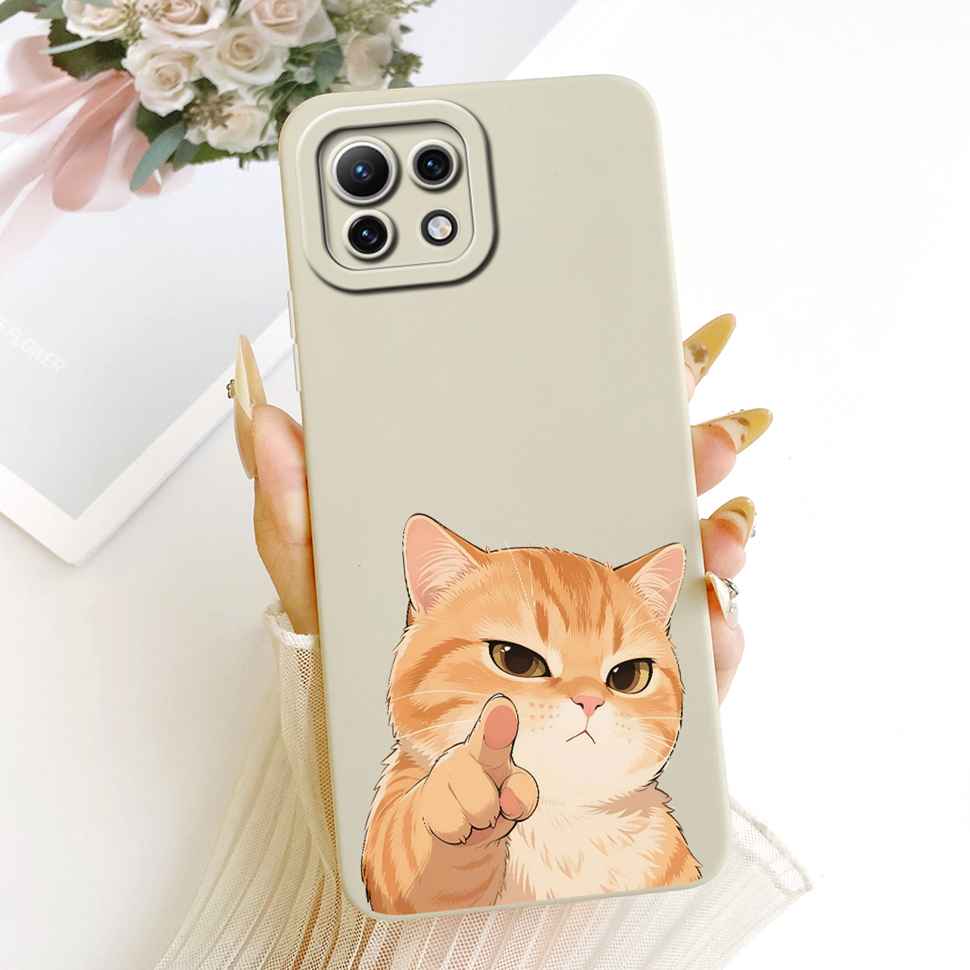 Case For Xiaomi Mi 11 11Lite 11 Lite Soft Phone Case Protection Luxury Animals Cat Dragon Back Cover For Xiaomi Mi11 Lite Capa