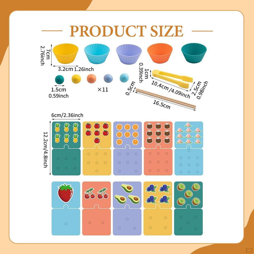 Counting and Color Sorting Toys Preschool Learning Activities Gift Portable Children Aged 3+