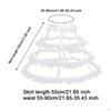 3 Hoops Skirt Petticoat Elastic Waistband Crinoline Pannier for Gown