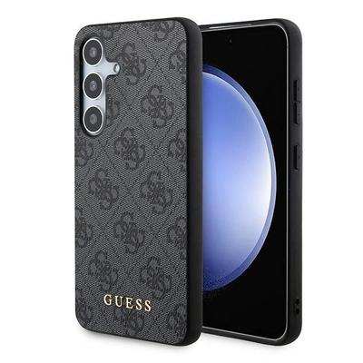 Guess Guhcs24Sg4Gfgr S24 S921 Черный/Black Жесткий чехол 4G Металлический Золотой Логотип