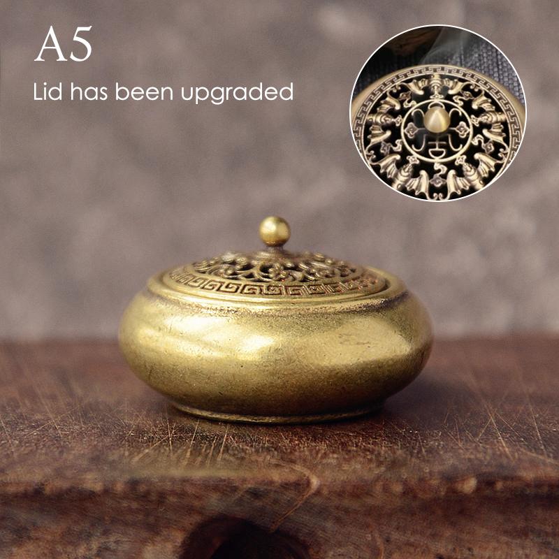 Латунная карманная курильница Lotus Jiuding, полая мини-курильница для благовоний