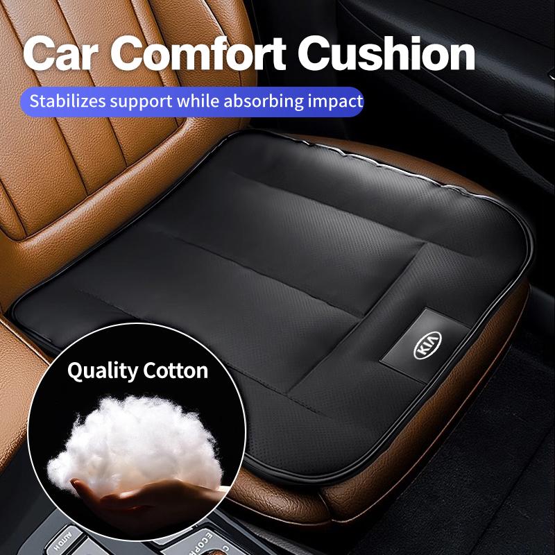 Leather Car Seat Cushion Comfortable Auto Driving Support Pad For KIA Stinger Optima Cerato Soul Venga Forte Spectra Sedona MS4