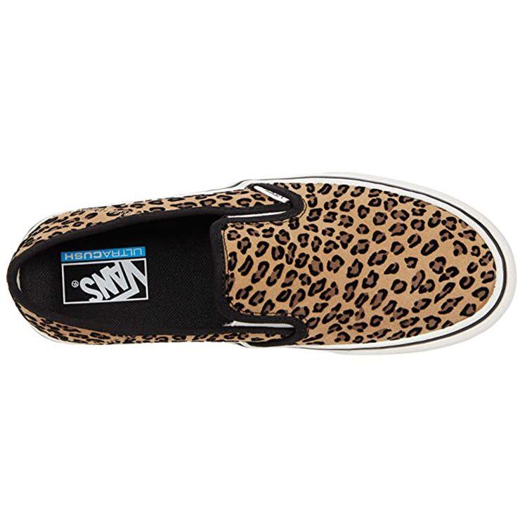 Vans Slip-On Casual Low-Top Skate Shoes Unisex Sneakers Brown Leopard-Print VN0A3MVD2FP