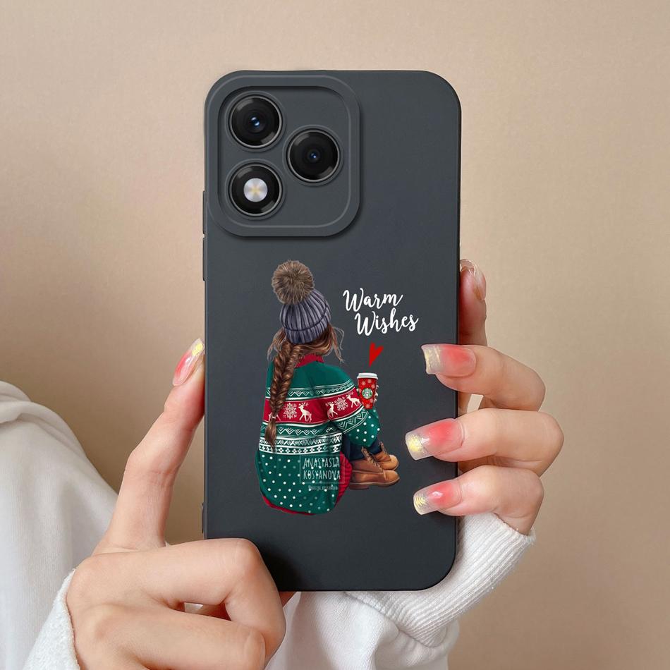 For Honor 400 Lite Phone Case Cute Astronaut Full Coverage Anti Drop Soft Liquid Silicone Shell For Honor 400Lite Durable Bumper