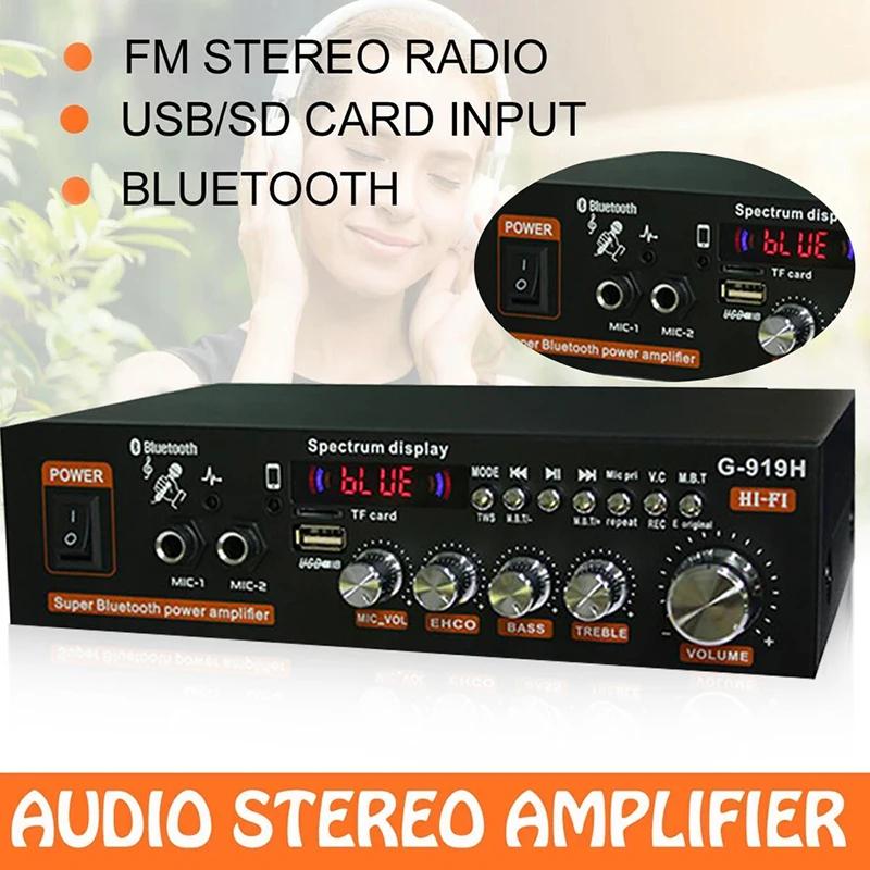 Bluetooth 5.0 Усилитель мощности Сабвуфер Динамик 50+50 Вт Поддержка Микрофона FM USB Доступ Аудиоусилитель Автомобильная Домашняя Электроника