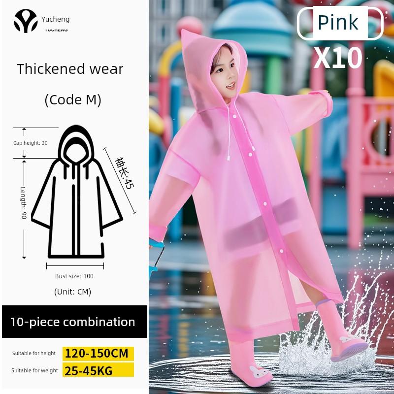 Portable Thickened Kids Raincoat for School Travel