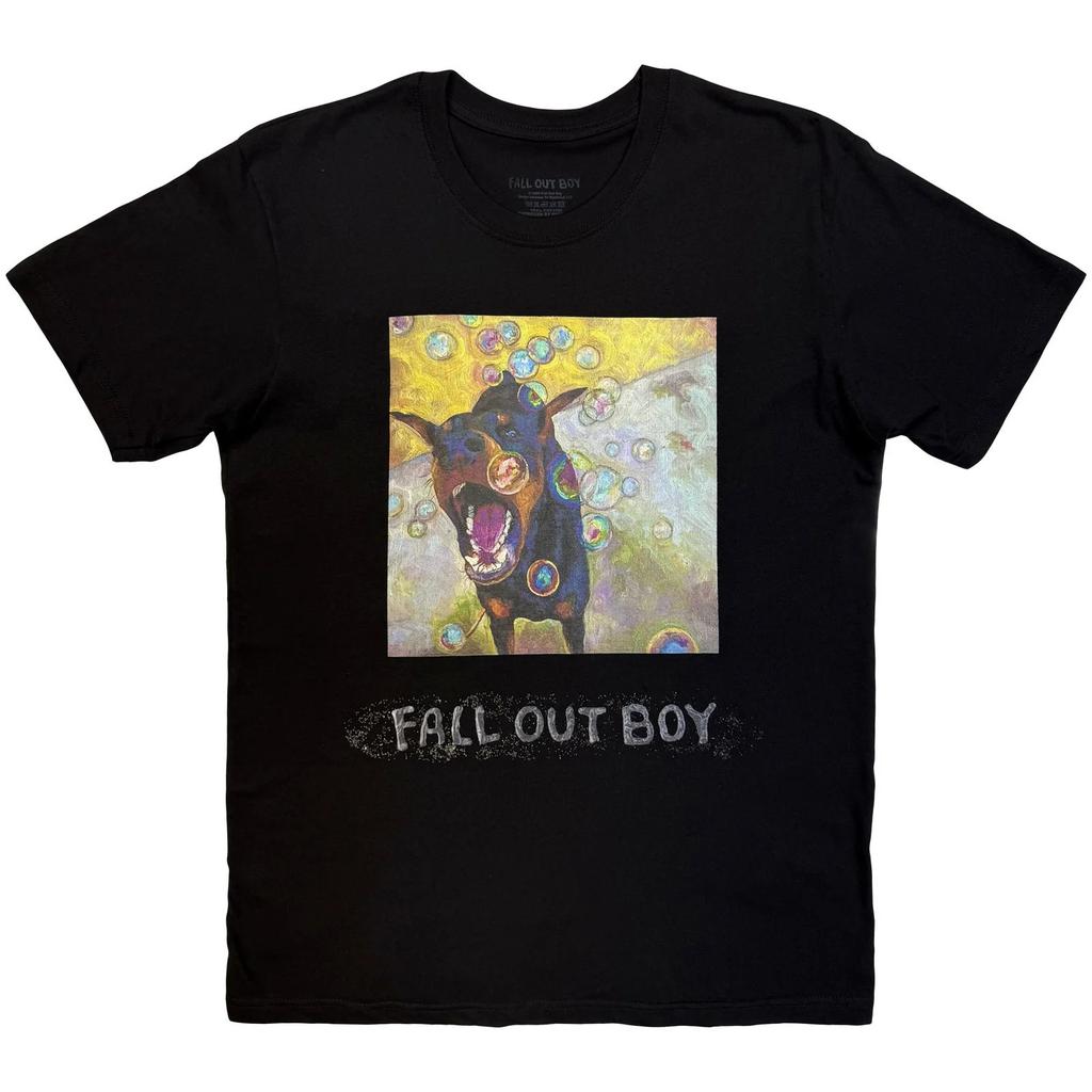 Fall Out Boy TShirt Dog Painting Black OFFICIAL NEW