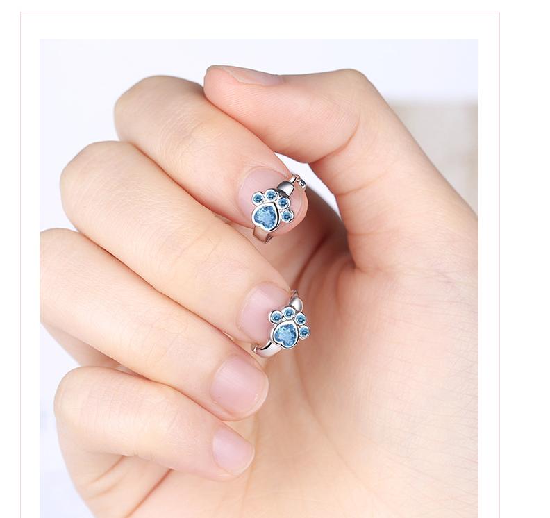 New Fashion Cute Cat Paw Piercing Stud Earring For Women Girls Party Jewelry Pendientes Accessories Eh263