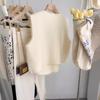 Французская мода трикотажный жилет женский ранний весенний кардиган верхняя одежда джемпер жилет свободные топы без рукавов плечи