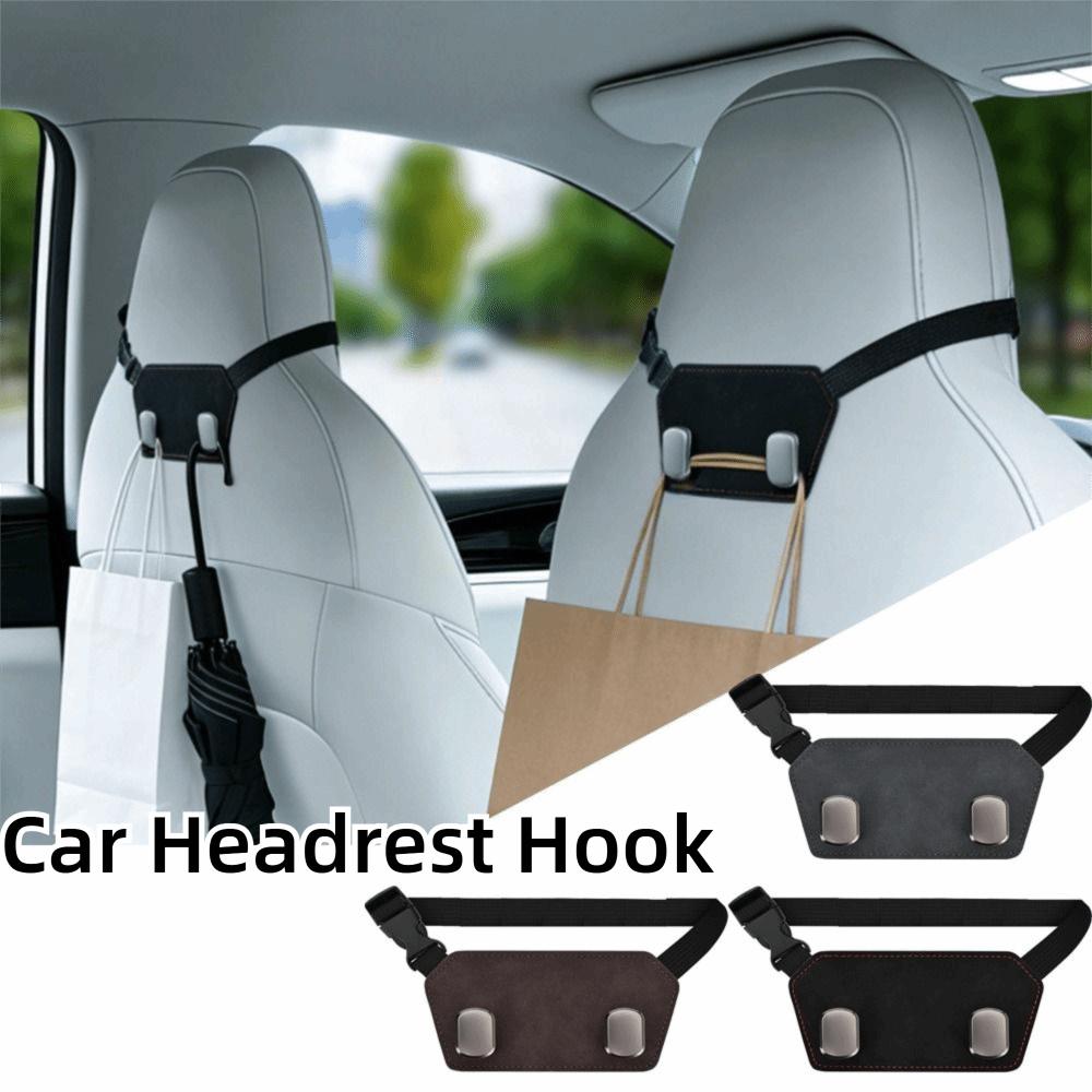 Double Hook Car Headrest Hook Wear-Resistant Hanging Headrest Bag Holder Car Rear Seat