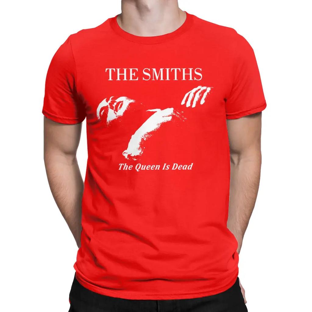 The Smiths The Queen Is Dead T-Shirt for Men 1980's Indie Morrissey Cotton Tee Shirt O Neck Short Sleeve T Shirts Adult Clothing