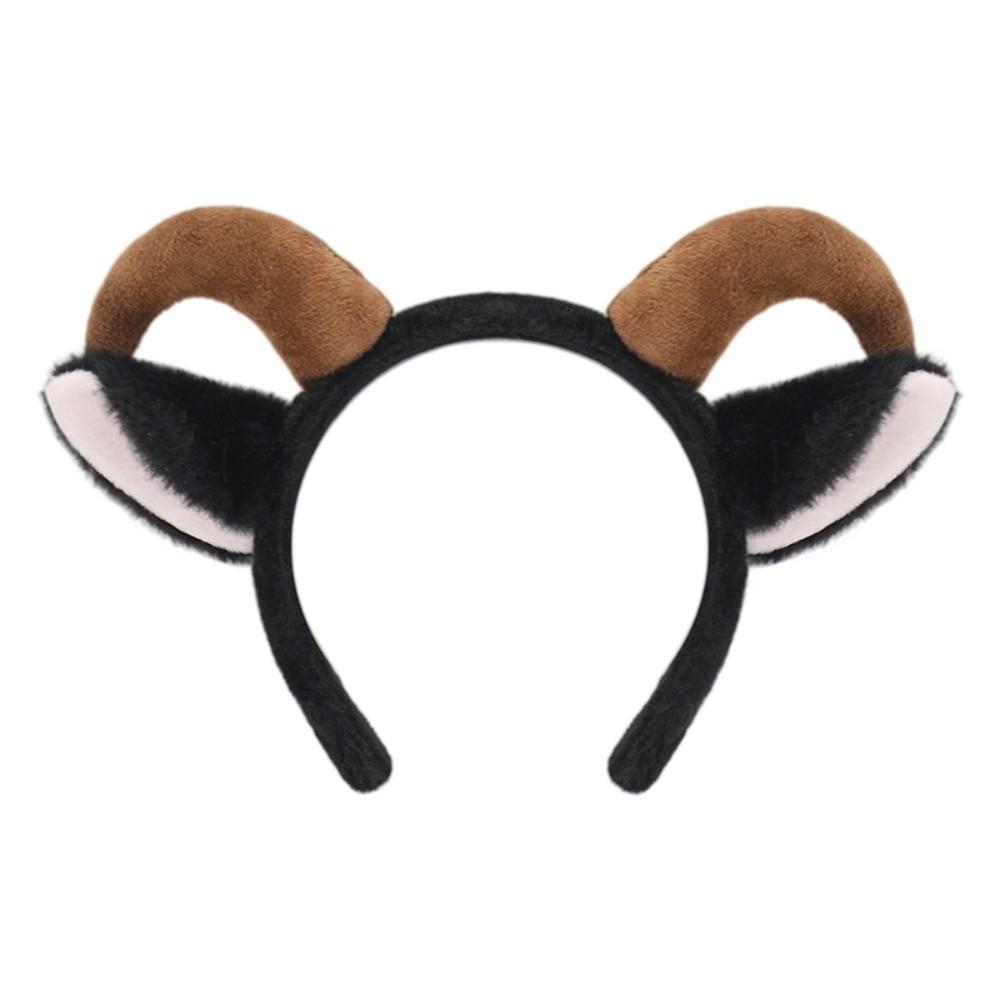 Soft Sheep Horn Hair Band Cute Lamb Cosplay Tail Furry Goat Ears Headband Photo Props
