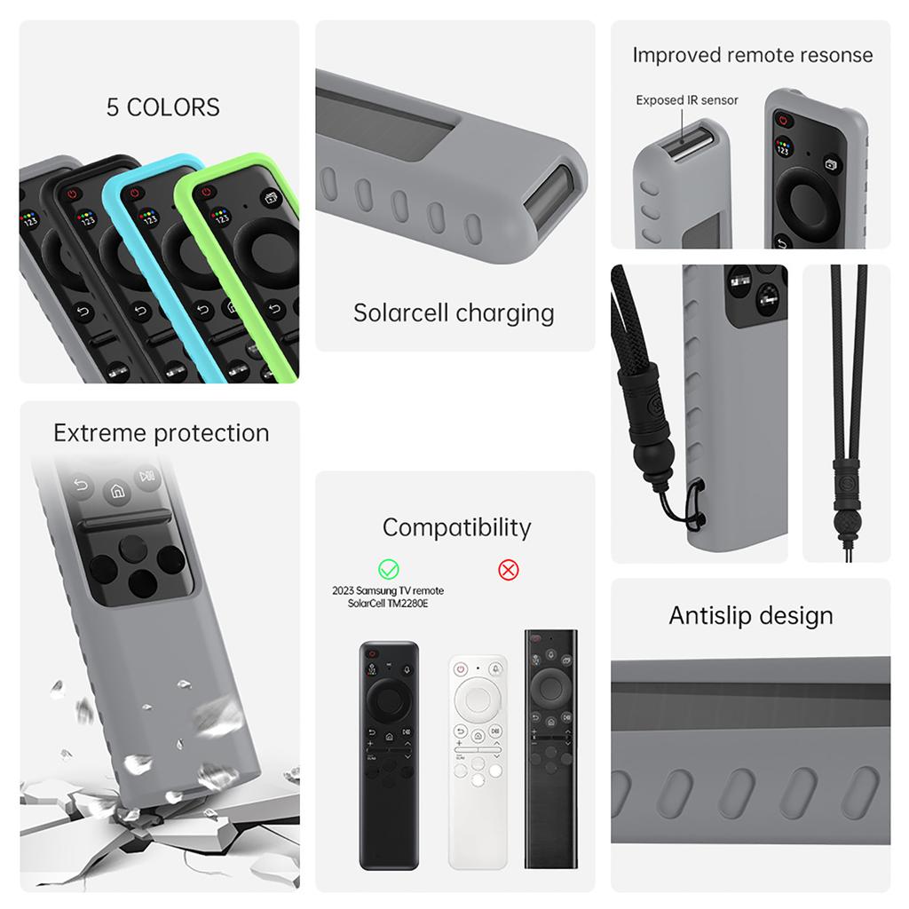 Силиконовый защитный чехол с веревкой для пульта дистанционного управления телевизора BN59 TM2360E и мягкой крышкой, защищенный от детей и долговечный