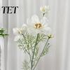 Elegant Floral Decor for Bedroom 33" Tall Artificial Cosmos Flowers Vases, Fake Silk Daisy Branches with Realistic Plants Living Room Flocked Bendable