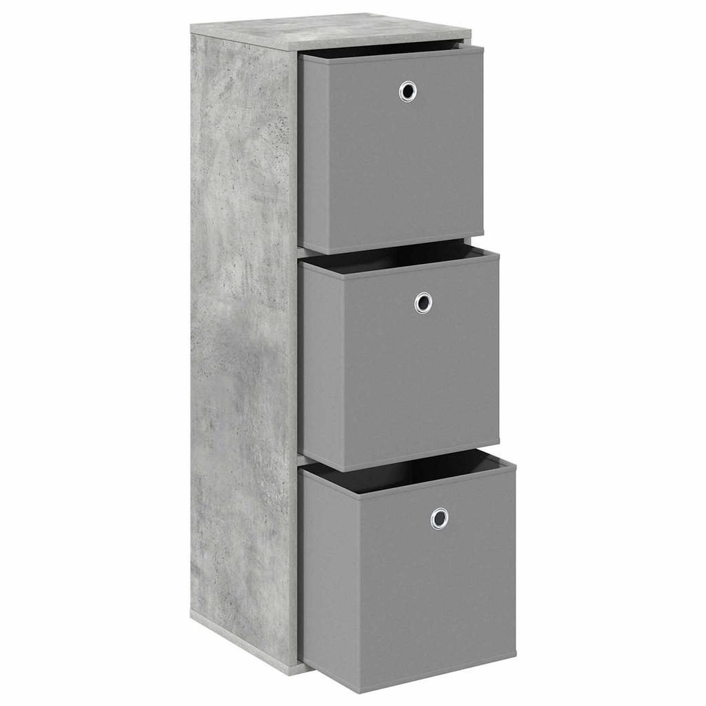 Sideboard with Drawers Concrete Grey 35 x 32 x 99.5 cm