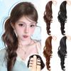 Curly Side Ponytail Synthetic Wig for Women Small Clip-in Curly Ponytail Wig Suitable for Beginners To Wear Everyday