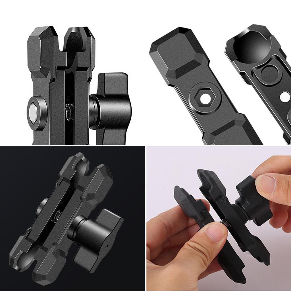 Securely Clamp-Camera Phone Aluminum Alloy RAM Mount Double Socket Arm for 1-Inch Diameter Ball Holder 3.54in Long