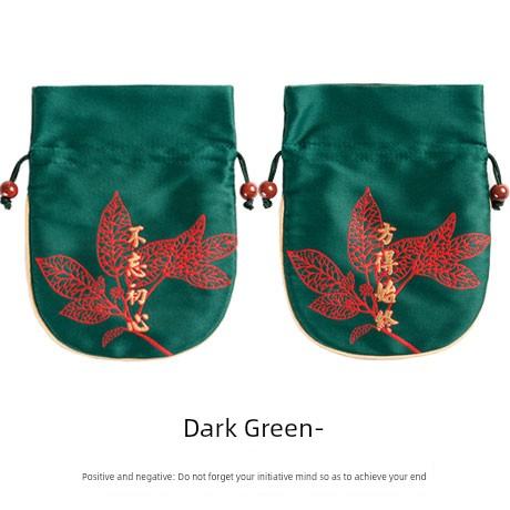 Chinese Style Silk Pouch Empty Perfume Bag Drawstring Empty Sachet Rosary Bag Sachet Crafts Bead Playing Bracelet Bag Portable Spice Bag