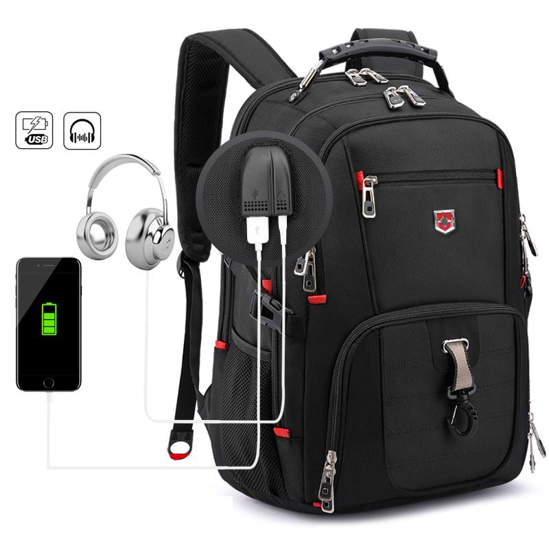 Водонепроницаемый мужской рюкзак для ноутбука 17 дюймов, школьные дорожные сумки, в швейцарском стиле, большой емкости, деловой рюкзак для мужчин Mochila