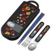 Skater Lunch Box Trio and Made In Studio Ghibli Spirited Away TACC2AG Children's Set, Chopsticks, Spoon, Fork, Kids' Cutlery, Antibacterial, Easy-Open