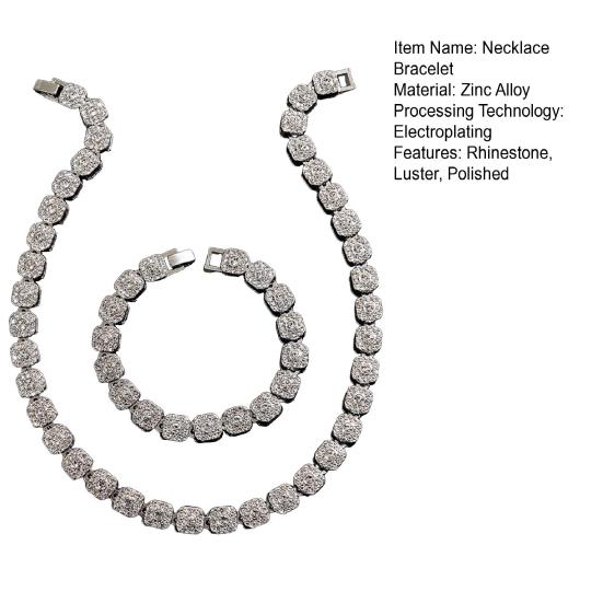 2 шт./комплект унисекс ожерелье серьги комплект для официального банкета и выпускного вечера