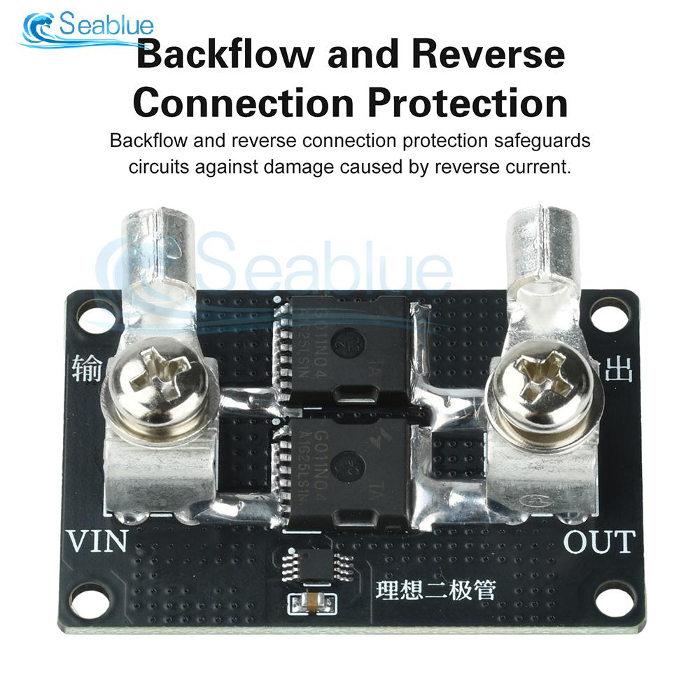 Diode Module 40A 65A 100A High-Current MOSFET Reverse Flow Protection No Voltage Limit for Solar Charging Battery Protection