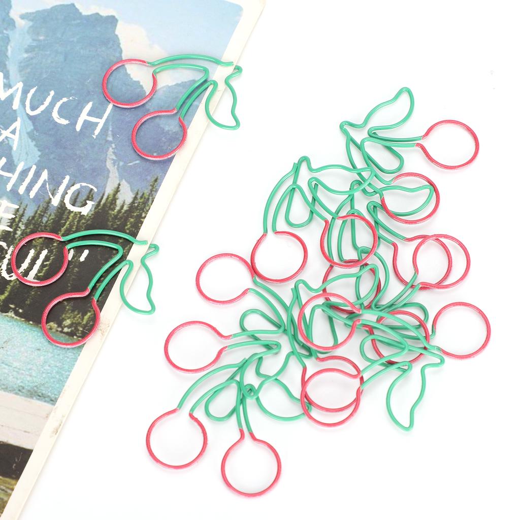 20 шт. Скрепки Закладки Клипсы для Планера В форме Фруктов Двухцветные Булавки Офисные Принадлежности Школьные Подарки