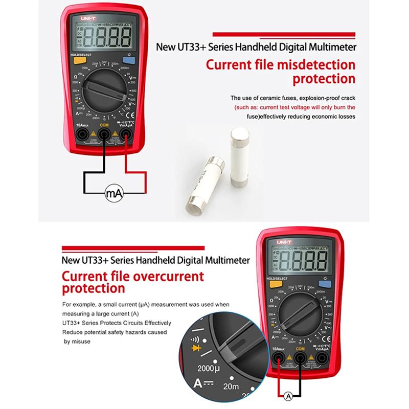 UNI-T UT61E+ UT61D+ UT61B+ UT33A UT33B UT33C UT33D Plus Professional Digital Multimeters True RMS Automotive Multimetro