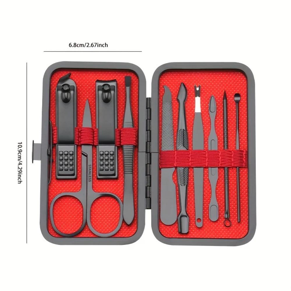 Полный набор для маникюра и педикюра для мужчин - Включает кусачки для ногтей, триммеры и прямую бритву - Идеальный подарок на все случаи жизни