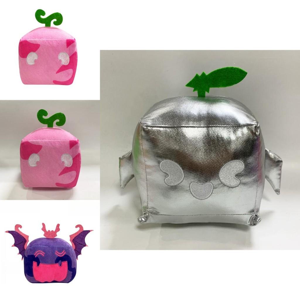 Мягкая игрушка Blox Fruits в коробке с леопардовым принтом фиолетового цвета, мягкая и пушистая фигурка животного