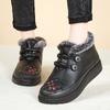 Autumn and Winter Women's Warm Short Boots Plus Velvet Thick Embroidered Women's Warm Shoes