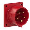 Straight panel plug 16A 400V 3P+Z+N IP44
