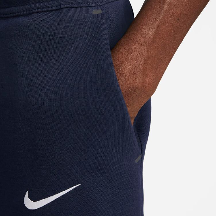 Nike Мужские трикотажные джоггеры Chelsea FC Tech Fleece с вышивкой логотипа, на шнурке, с манжетами, темно-синие DM2900-419
