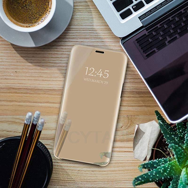 Window Case For Xiaomi Redmi Note 15 14 13 12C 14C 15C Mirror View PU Leather Flip Cover For Xiaomi Mi 17T 15T 14T POCO X7 X6