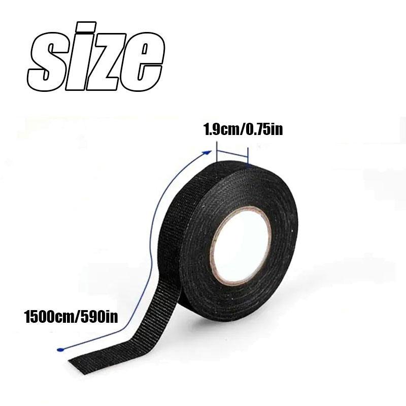 2 шт., 15 м/рулон, термостойкая клейкая тканевая лента для автомобильного кабельного жгута, ткацкий станок, электрическая нагревательная лента