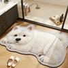 Pet Theme Rug Dog Shaped Rug Special-shaped Animal Floor Mat Cute Puppy Print Rug  Bedroom Decor