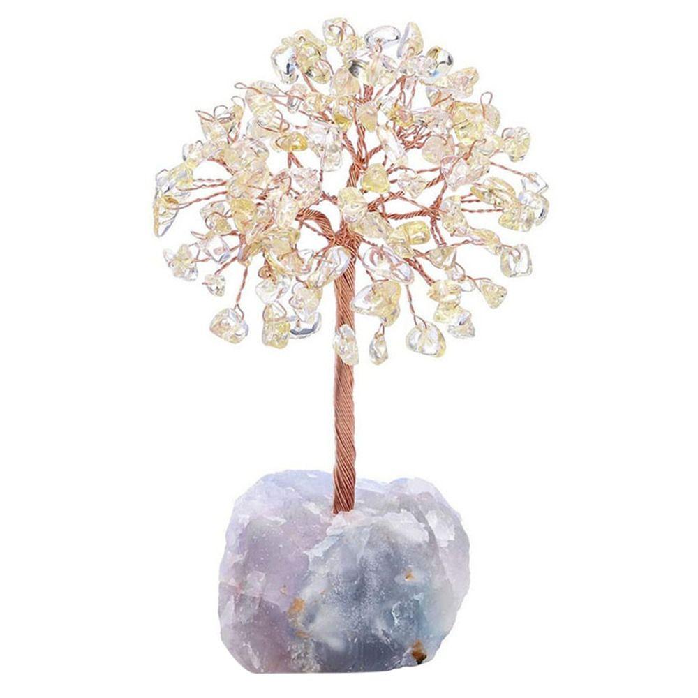 Stone Crafts Copper Wire Wrapped Crystal Money Tree Reiki Chakra Feng Shui Trees Potted Plants