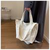 Simple Canvas Bag Women's 2025 New Versatile Casual Women's Casual Large-capacity Retro Portable Tote Bag Large Bag