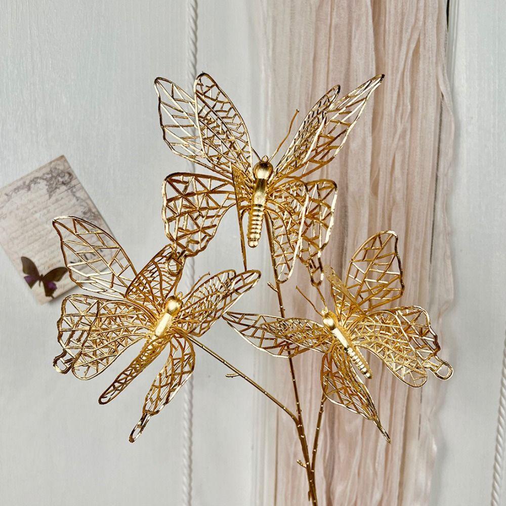 20pcs Moth Orchid Simulation Orchild Flower Heads Butterfly Fake Flowers Leaves Home Decoration