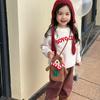 Cute Knit Bear Sling Bag For Kids Ideal For Daily Wear With Charming Cartoon Design Animal