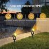 Наружный солнечный точечный светильник с колышком, регулируемый на 270 градусов, супер яркий, IP65, водонепроницаемый, с автоматическим включением/выключением, солнечная лампа для газона, ландшафтное освещение