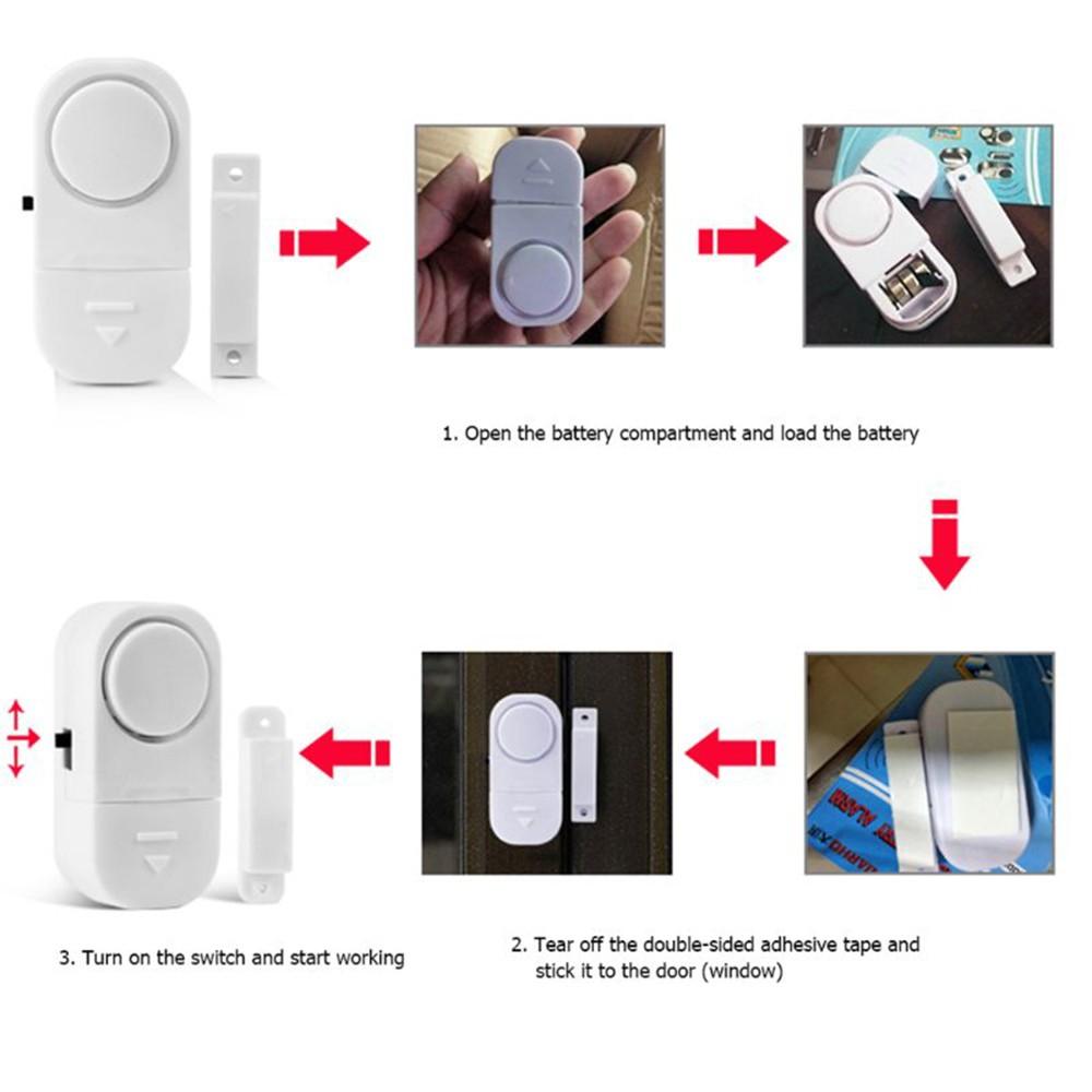Wiwilys Wireless Home Security Door Window Entry Burglar Alarm System Magnetic Sensor