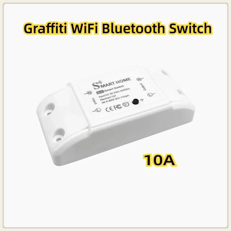 Tuya WiFi 10A Smart Switch Breaker Module Wireless Remote Switch Alexa Google Home By Tuya EWeLink APP Remote Voice Control