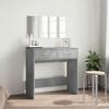 VidaXL Dressing Table with Mirror Concrete Grey 80x39x80 Cm, Makeup Table, Jewellery Table, Dressing Table with Mirror, Dressing Table 840705