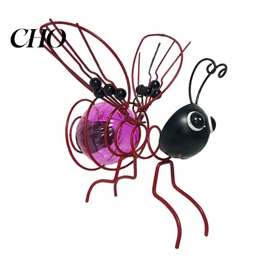 Solar String Lights Outdoor Hanging Bee Light Metal Figurine Garden Decoration Waterproof No Wiring Powered for Patio Yard Balcony Fence Porch Decor