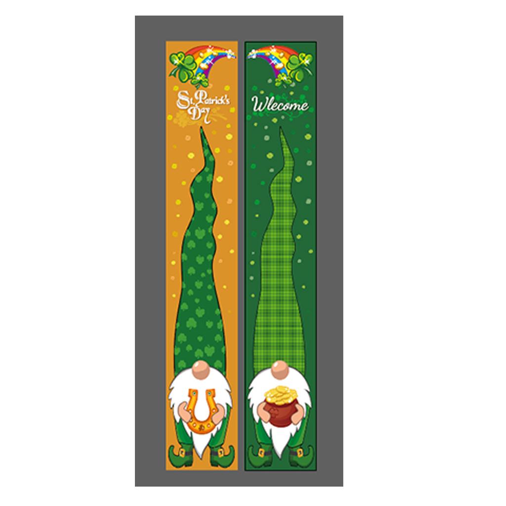 St. Patrick'S Day Family Party Door Frame Decoration Couplet Polyester Cloth Flag Poster Customization