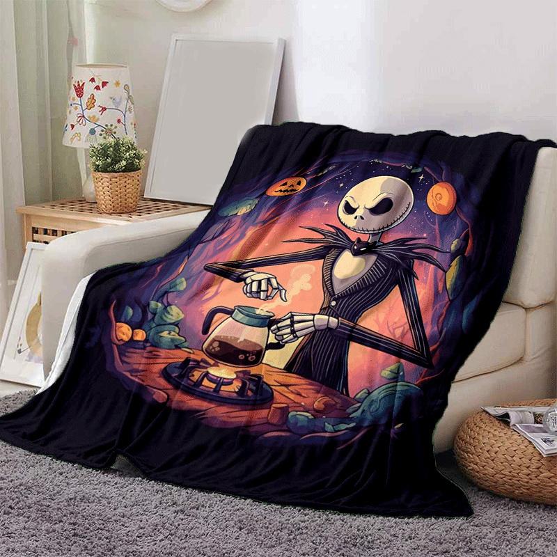 1pc The Nightmare Before Christmas Printing Blanket - Soft, All-Season Throw for Office Blanket, Car, Travel