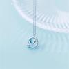 925 Sterling Silver Blue Aurora Planet Necklace For Women Girls Fashion Sweet Simple Jewelry Dz815