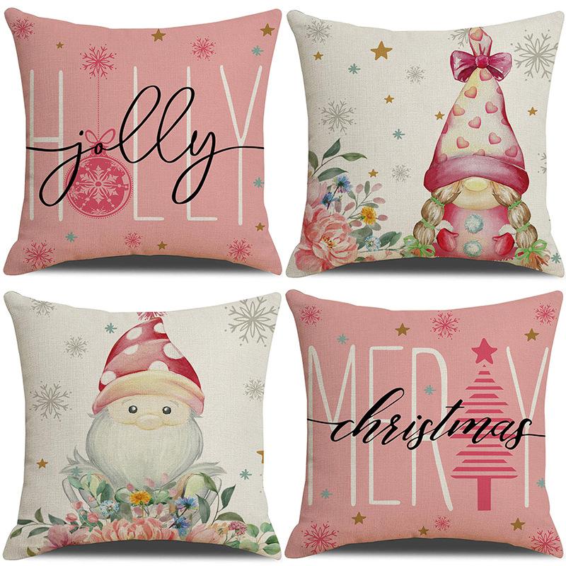 New Christmas Snowman Pillow Case Home Sofa Cushion Case Festive Party Pillow Case