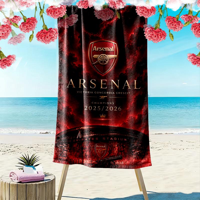 Football Club Beach Towel, Multi-purpose Beach Towel Perfect for Camping and Beach Vacations
